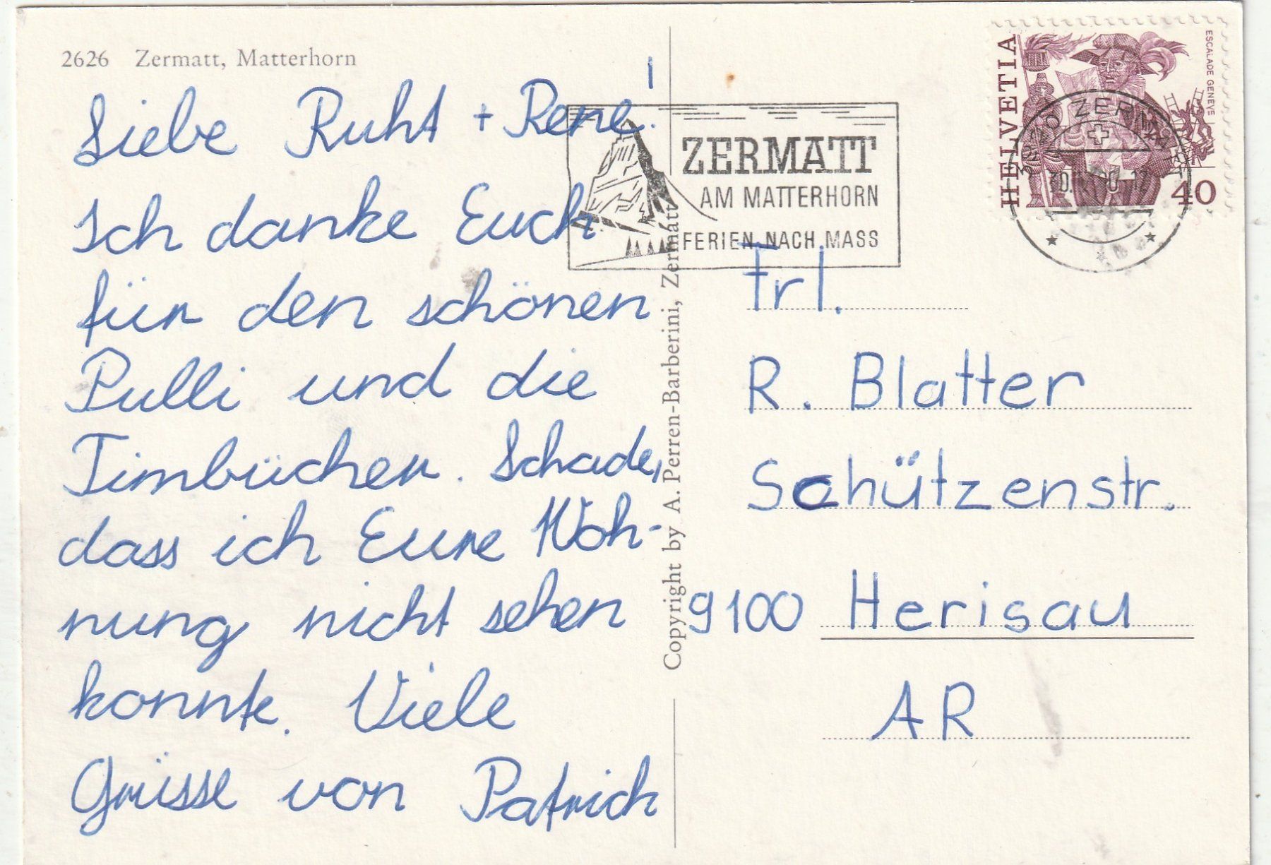 Cartes postales: Matterhorn – D'occasion à Lumbrein par made02 1