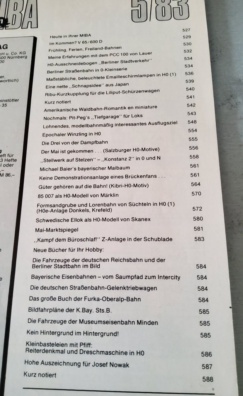Modellini di ferrovie: Buch MIBA Miniaturbahnen 5/83 – Usato da Grüningen venduto da VENOM59 6