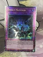Yu-Gi-Oh Evenly Matched Quarter Century Rare 1st Edition!