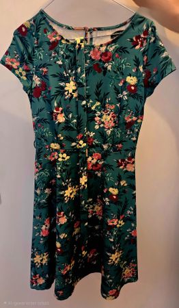 Kleid King Louie, Blumenmuster grün, Grösse S