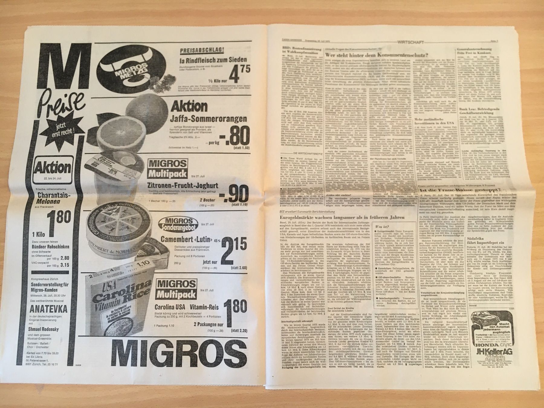 Zeitschriften & Magazine: Tagesanzeiger vom 22. Juli 1976 – Gebraucht aus Luzern von Jiggy_8898 2