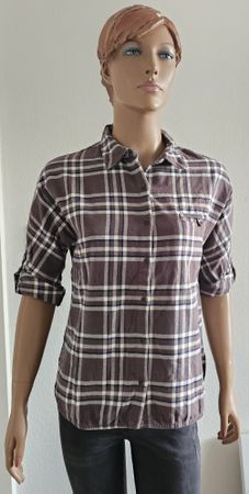 Karohemd FOREVER 21 braun-weiss Grösse S Damen Bluse