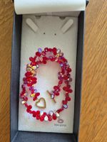 Preciosa Kristall-Armband mit roten Perlen neuwertig