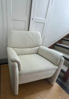 Echtleder Sessel in Weiss