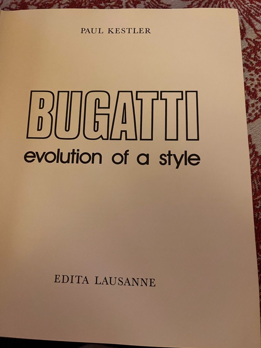 Libri: Bugatti Buch Evolution of a Style – Usato da Saanen venduto da SoniaMichaela 1