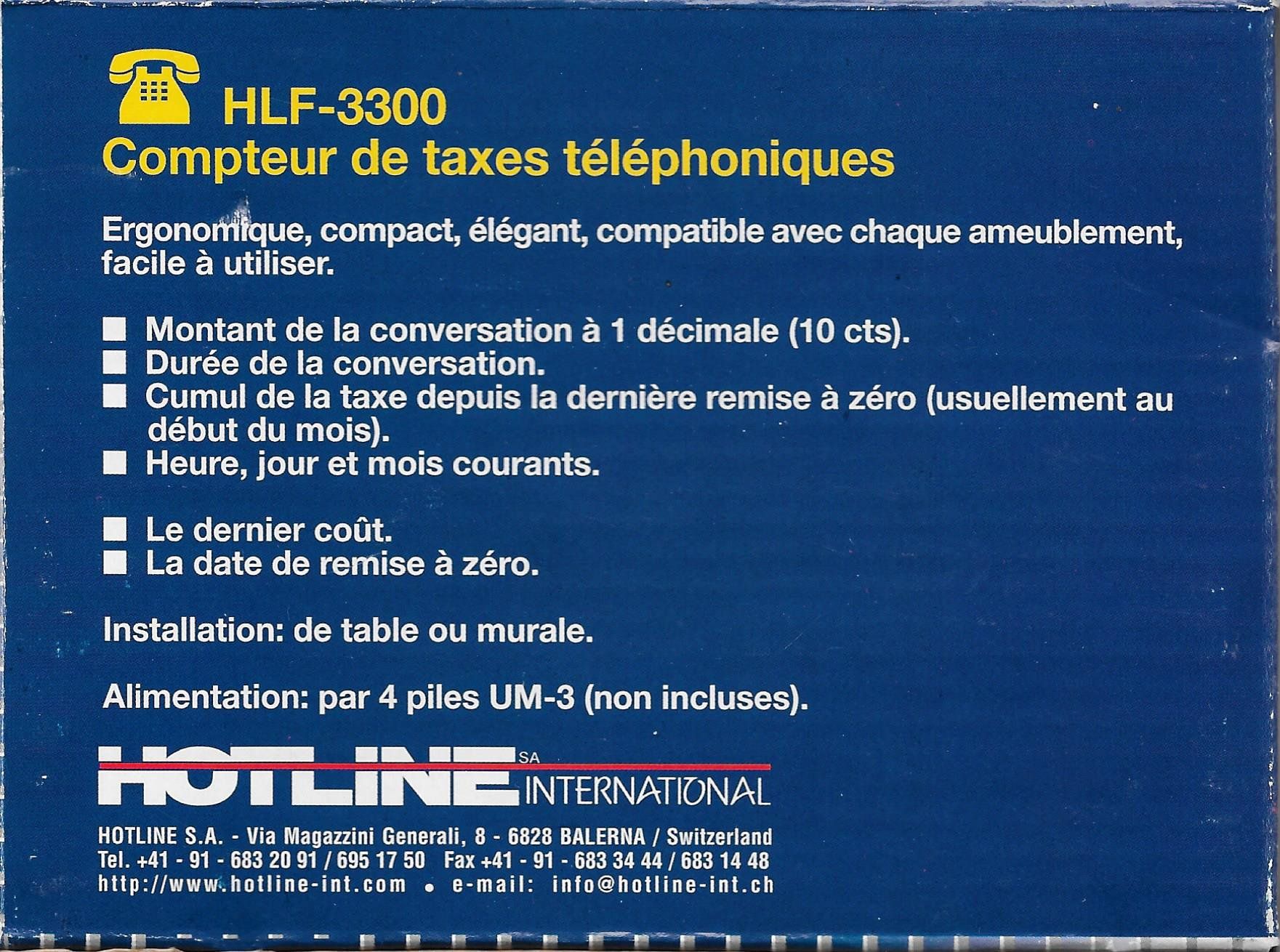 Telefoni: Telefongebührenzähler HLF-3300 – Nuovo e nell'imballaggio originale da Lausanne venduto da jag_sj6f 2
