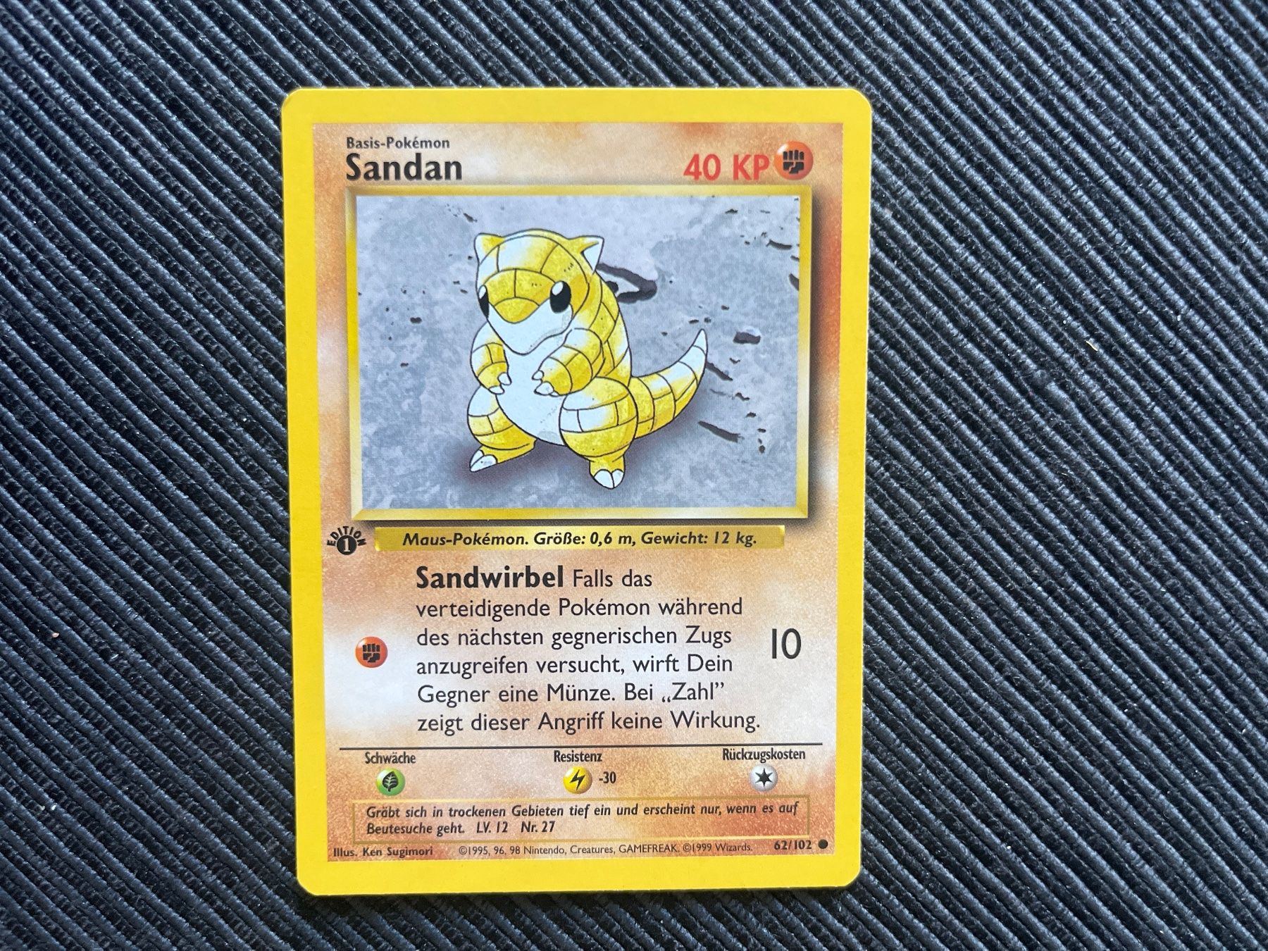 Pokémon Carte collezionabili: Pokemon Sandan 1. Edition non holo Base Set – Usato da Wabern venduto da Collectfun