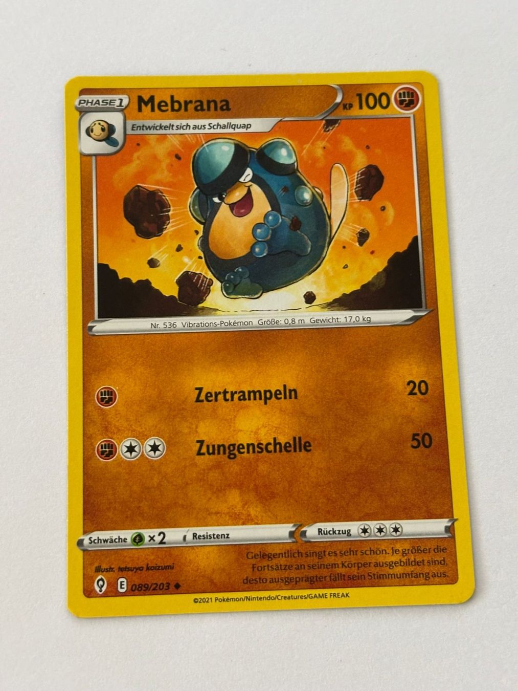 Pokémon Sammelbilder & Trading cards: Mebrana 089/203 – Gebraucht aus Herisau von Seyashop_2