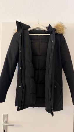 Damenparka Hallhuber schwarz Grösse 36 guter Zustand