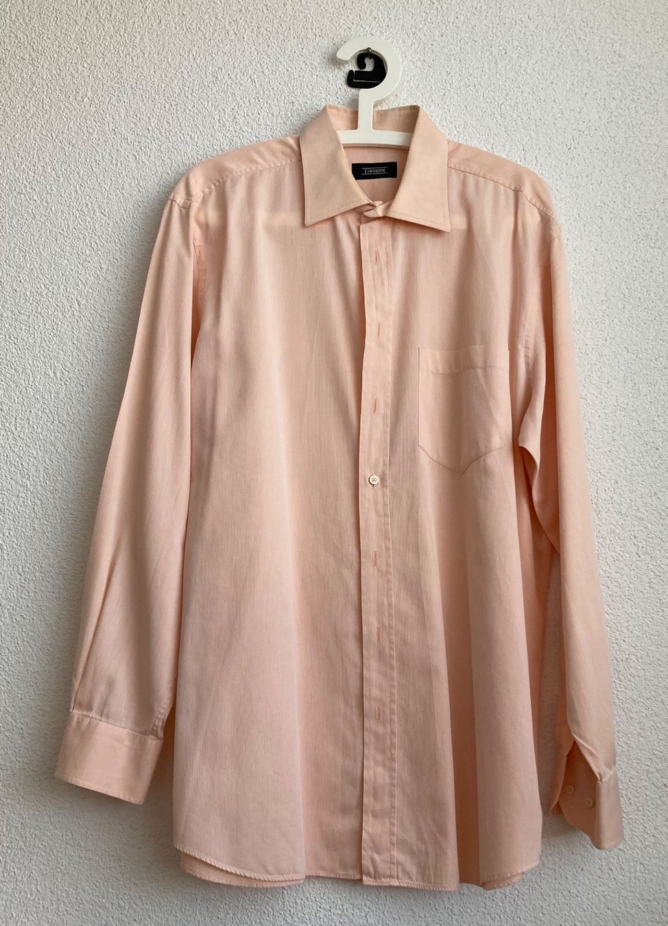 Camicie: Herrenhemd v. Einhorn, Gr. 42, apricot – Usato da Diepoldsau venduto da mabeapt