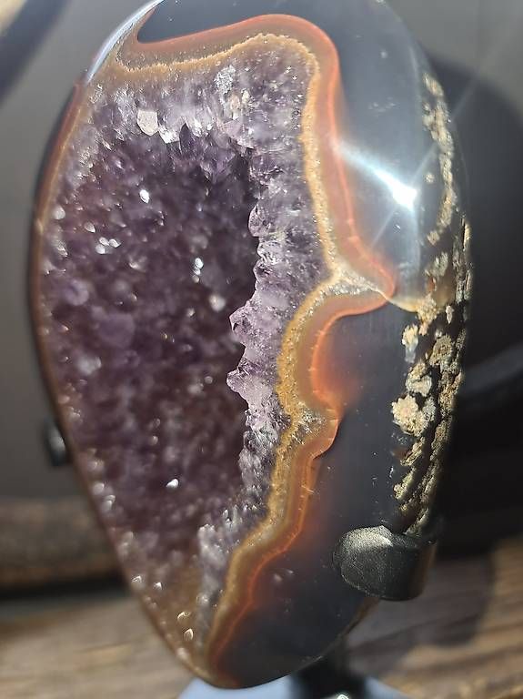Minerali & Pietre curative: Amethyst Geode auf Metallständer Deko – Nuovo (secondo la descrizione) da Reute AR venduto da angelflower 4