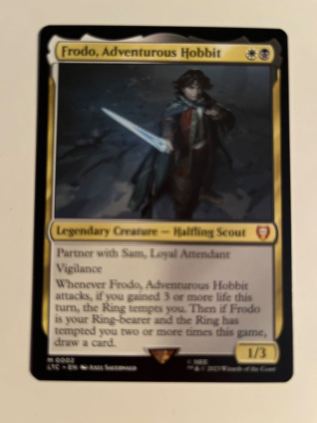 Magic The Gathering Sammelbilder & Trading cards: 1 x Frodo, Adventurous Hobbit - Magic: The Gathering - MtG – Gebraucht aus Kriens von Shadi1980