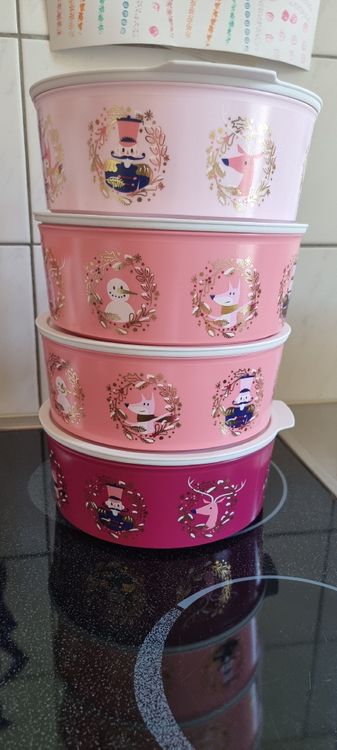 Lot De 4 Boîtes Tupperware Jaunes – Neuves – Dimensions 19x14x20 Cm