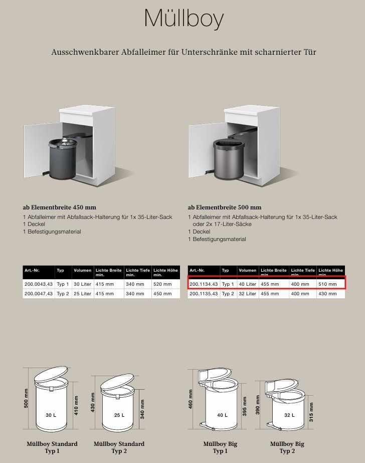 Cestini per rifiuti: 061 Peka Abfallsystem Müllboy Big 1 anthrazit – Nuovo e nell'imballaggio originale da Derendingen venduto da Meisterstuecke 3