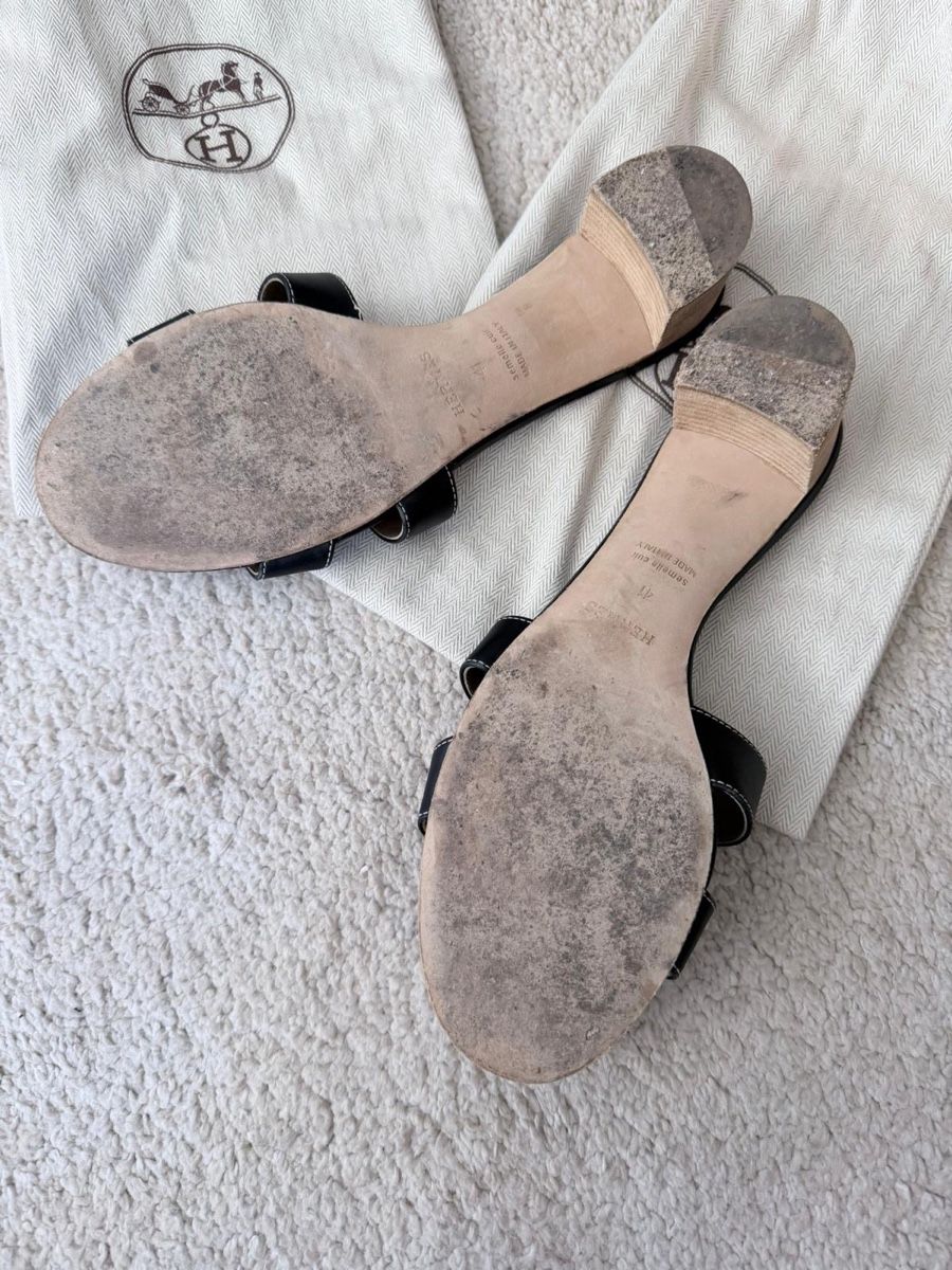 Hermès Scarpe da donna: Hermès Sandales Oasis noir 41 – Usato da Genève venduto da Dan83 6