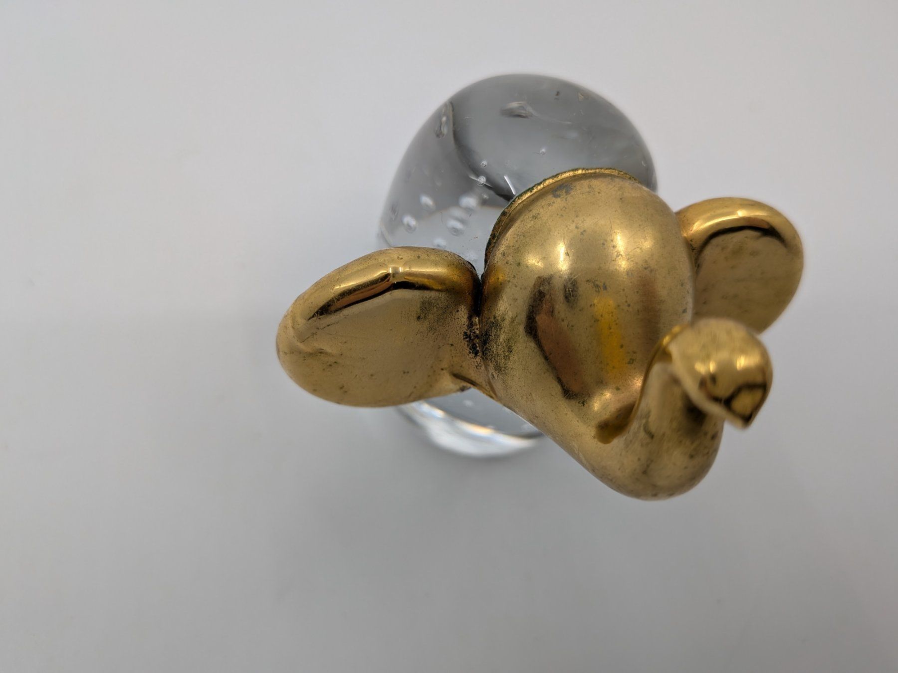 Statuette: Kleiner Elefant Glas und Messing – Usato da Emmen venduto da magelan 2