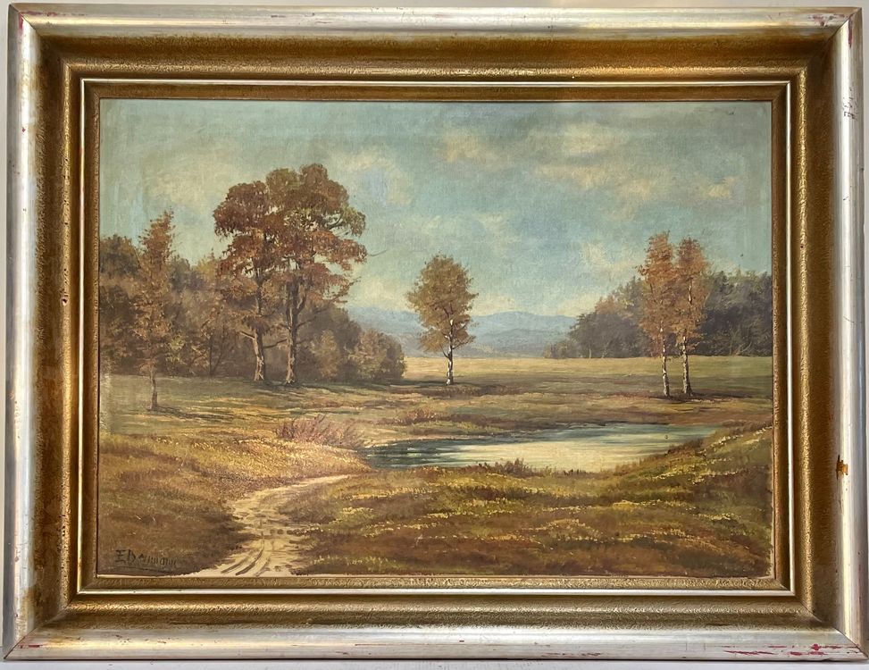 Ernst Baumann (19091992) Grosse Bündnerlandschaft Gemälde Kaufen auf