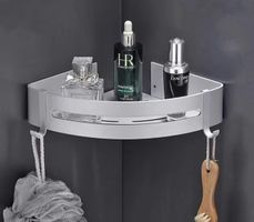 Eckregal Dusche Aluminiumfarben matt neu