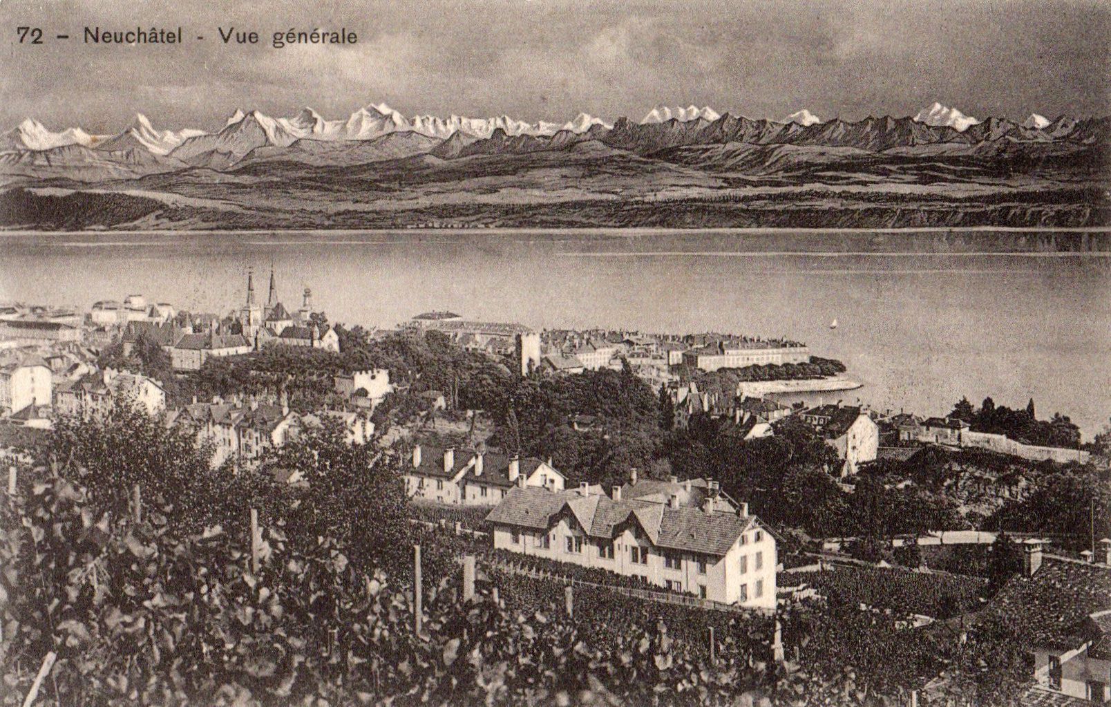 Cartoline postali: Neuchâtel - Vue générale – Nuovo (secondo la descrizione) da Melano venduto da pisonsdro