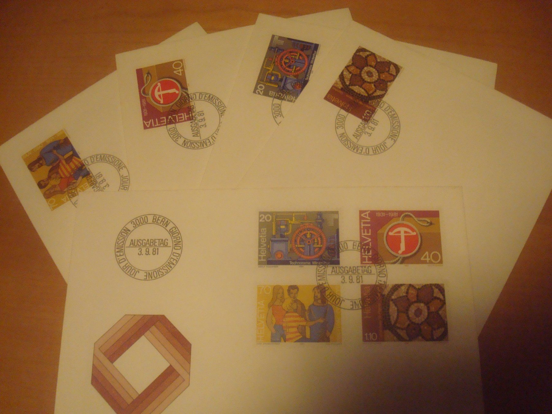 Tutti i francobolli: Ch 1981 FDC Serie und einzeln und Spezialbrief – Usato da Gordola venduto da Polentaefung 1