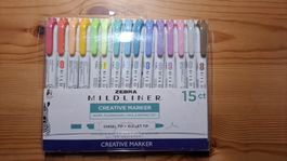 Lot de 15 feutres Zébra Mildliner
