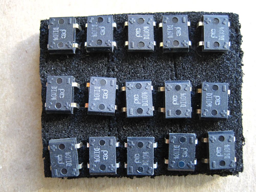Produktbild von 10x DB157 DIP-4 Brückengleichrichter – 1000V, 1,5A, Für Gleichrichterschaltungen
