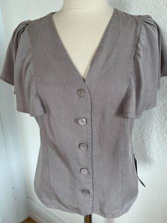 Colora Damen Bluse, Gr. S, Farbe: Hellgrau, NEU