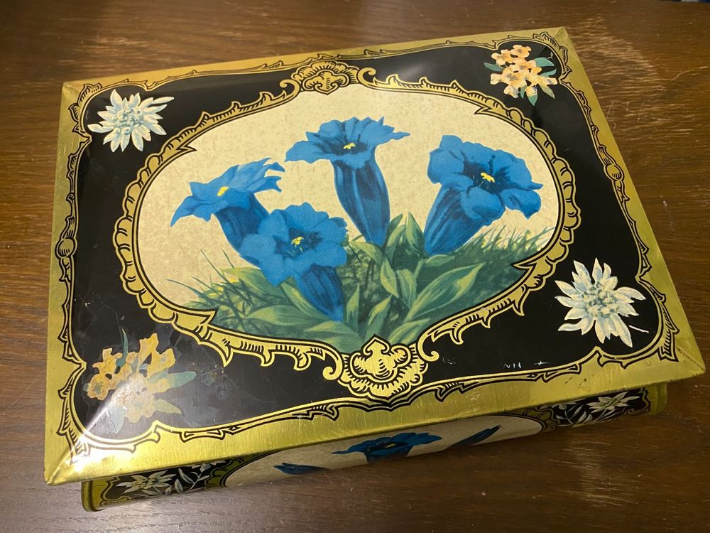 ANCIEN BOITE À Biscuits En Fer Blanc Vintage Déco Années 1950 Boite De