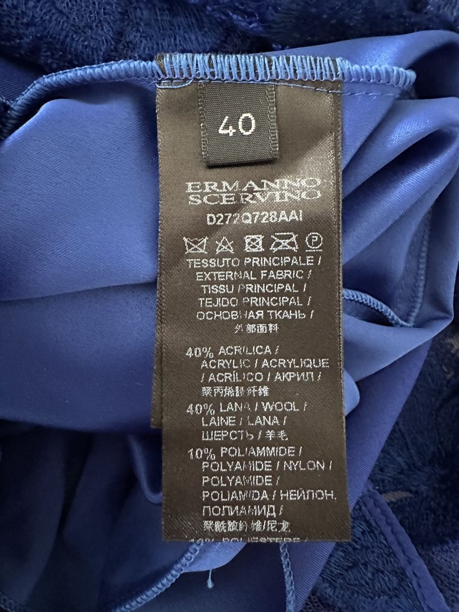 Ermanno Scervino Vestiti: Ermanno Scervino Spitzenkleid blau Groesse 40 – Usato da Zollikon venduto da _M65_ 8
