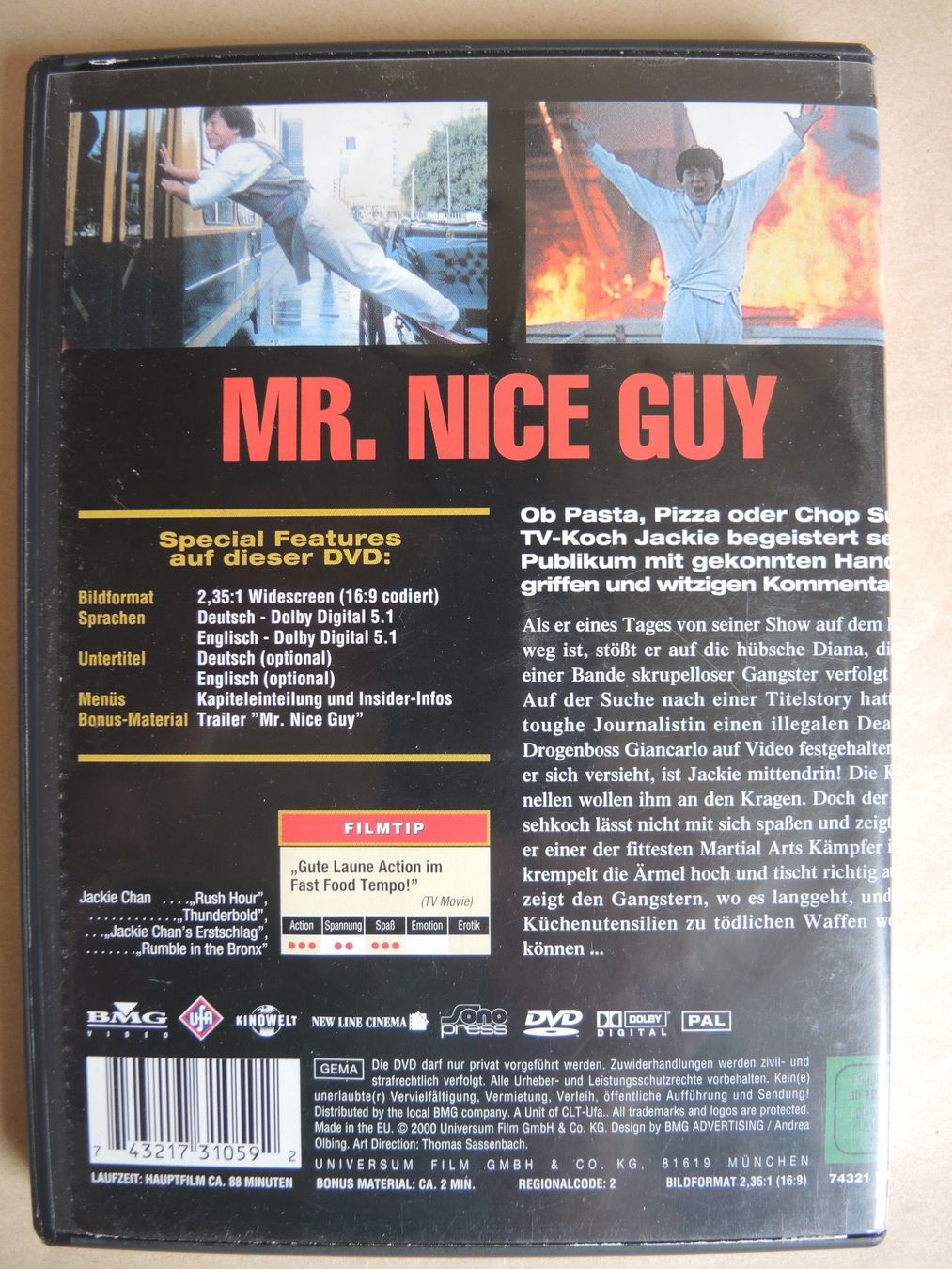 Tutti i DVDs: DVD Mr. Nice Guy Jackie Chan Action Komödie – Usato da Rorschach venduto da maeck8 3