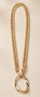 Collana con ciondolo ovale oro nuovo