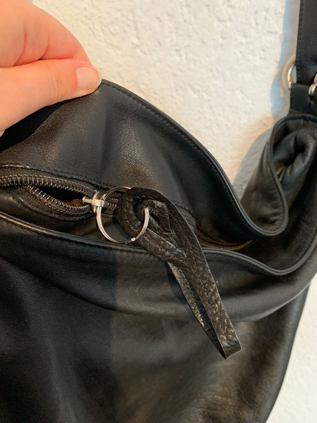Borse da donna: Lupo echt Leder Tasche Beuteltasche schwarz – Usato da Fislisbach venduto da KolibriSecondhand 9