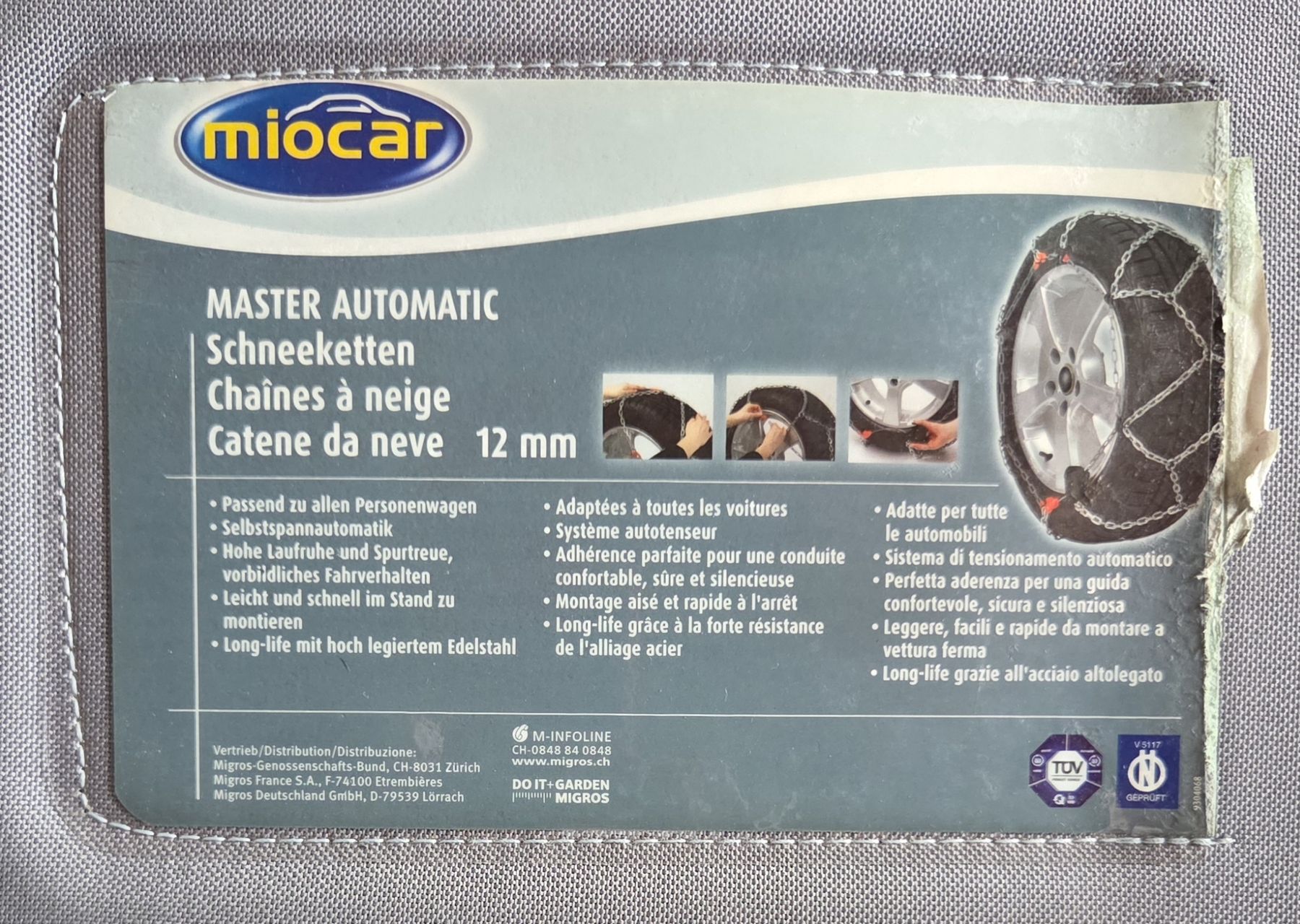 Catene da neve: Chaînes à neige Miocar Master Automatic 12mm – Nuovo (secondo la descrizione) da Praz-de-Fort venduto da val_j9xs