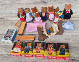 12 köpfige SIMBA Bärenfamilie mit viel zubehör 80er Jahre