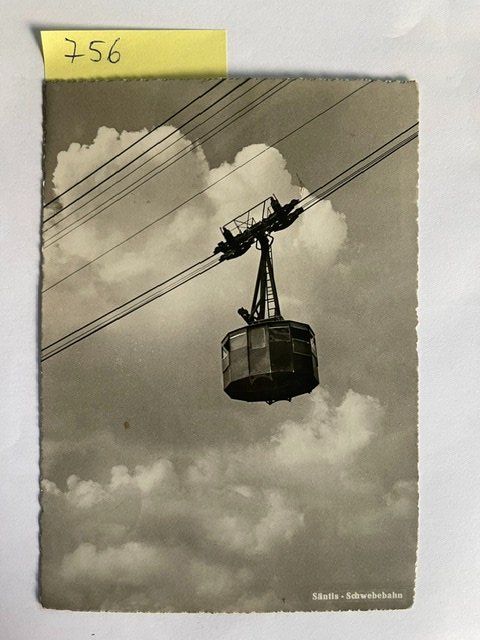 Cartoline postali: alte Ansichtskarte Säntis Schwebebahn – Usato da Niederwil AG venduto da dahu75