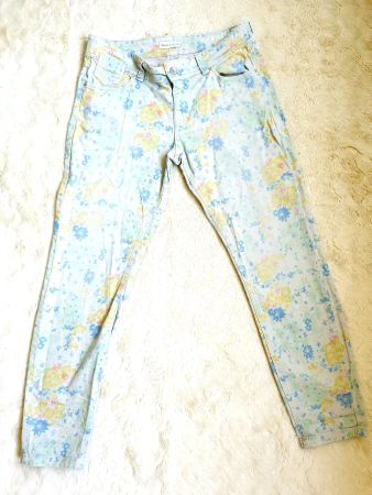 MARC O'POLO JEANS HOSE BEIGE FLORAL L 40 TOP ZU BLUSE TUNIKA