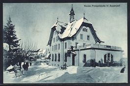 Appenzell, Neues Postgebäude im Schnee