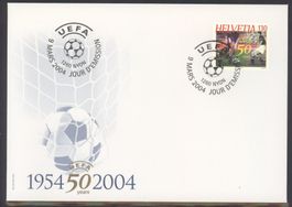 2004, FDC, Sondermarke 40 Jahre UEFA