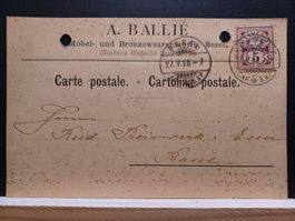 A.BALLIE, Basel, Bronzewaren, 1898 gelaufen