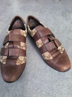 Gucci Sneaker braun mit Klettverschluss gebrauchter Zustand
