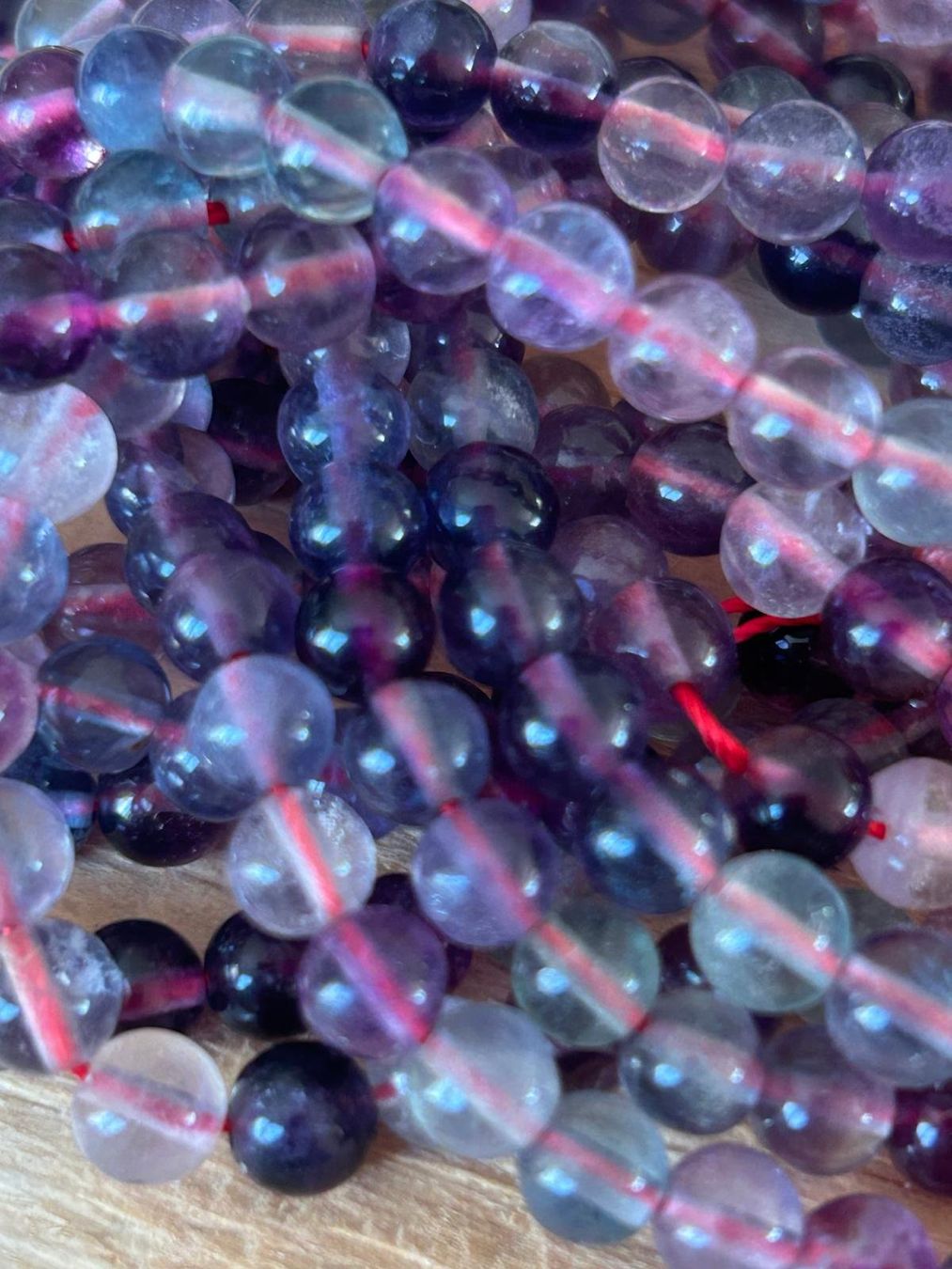 Edelsteine: Strang echte rainbow fluorite level 1 beads 6 mm – Neu und originalverpackt aus Niederrohrdorf von Ytobi 2