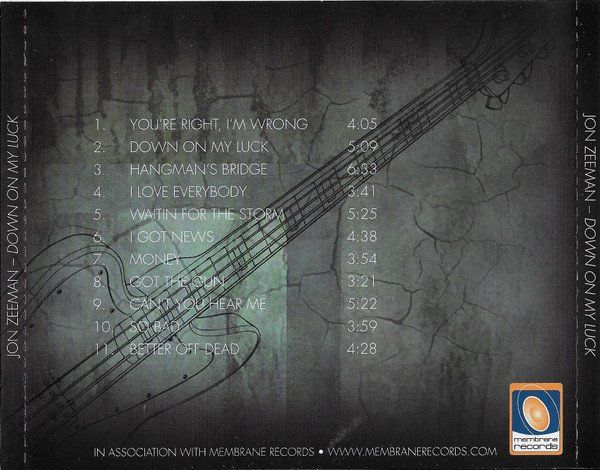 CD: CD Jon Zeeman - Down on my luck – Usato da Möriken AG venduto da mineralia 1