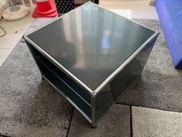 USM Haller table basse cube 52x52 anthracite + verre