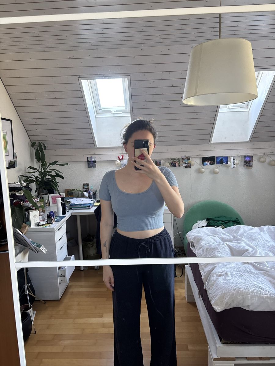 Top: Sommer Crop Top in Hellblau, Gerippt, Grösse S – Nuovo (secondo la descrizione) da Ehrendingen venduto da can_n7gv