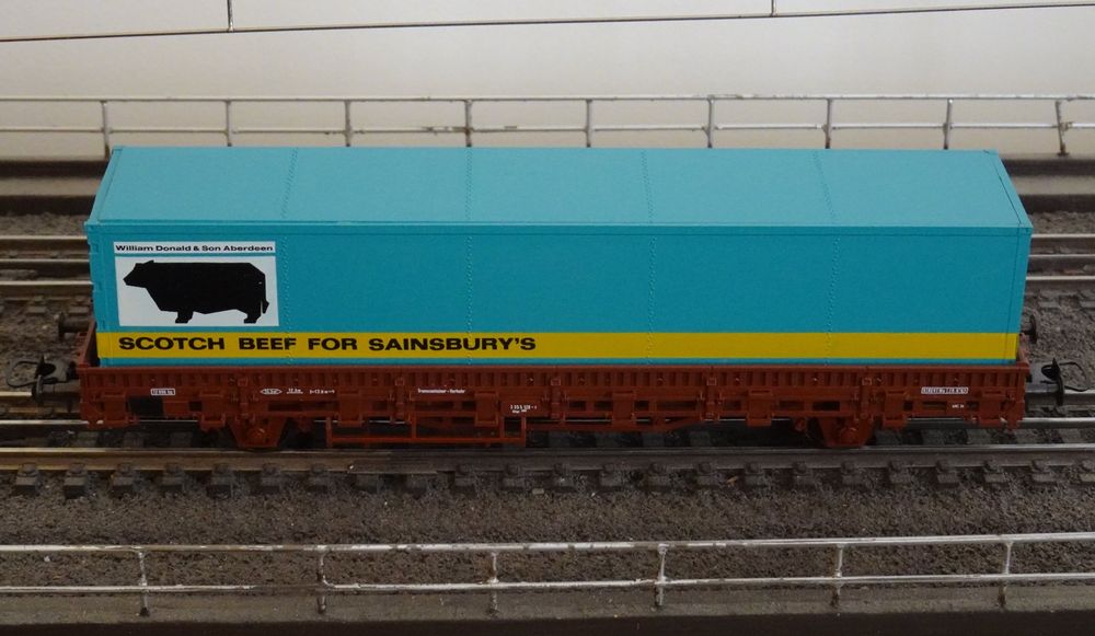 Roco 4399A Rungenwagen 2 Achsen Scotch beef for Sainsbury's (Gebraucht ...