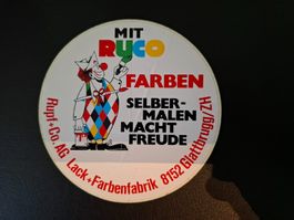 Vintage Rar Sticker Aufkleber RUCO Farben Glattbrug Wie Neu!