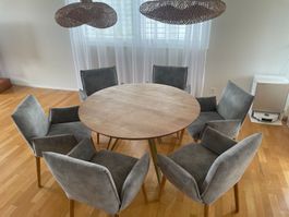 6x Mobitec "Soft" Armlehnstühle – Design-Esszimmerstühle