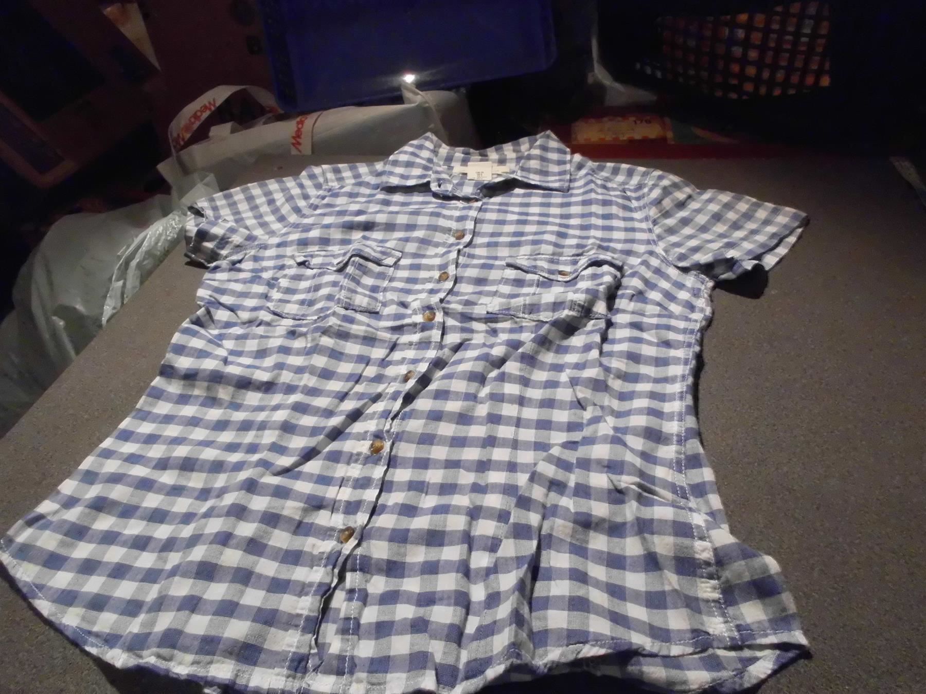 H&M Camicette: Bluse Grösse 36, H&M, blau/weiss kariert – Usato da Zürich venduto da abraxas1291