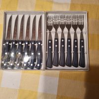 6 Steak Messer-Gabel Set