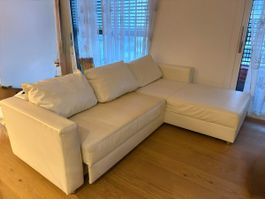 Ecksofa leder weiss guter Zustand